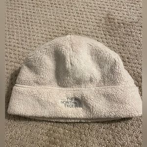 The North Face White Fleece Beanie